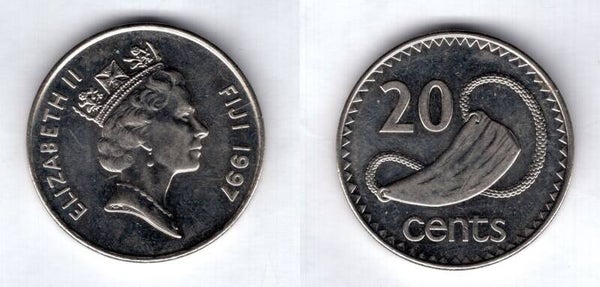 Fiji. 20 Cents 1991.  dy23224