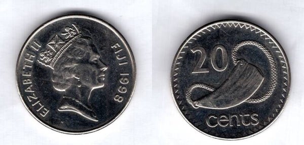 Fiji. 20 Cents 1998.  dy23225