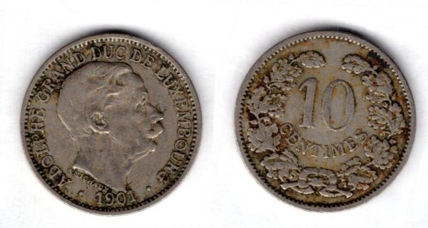 Luxembourg. Ten Centimes 1901.   dy23228