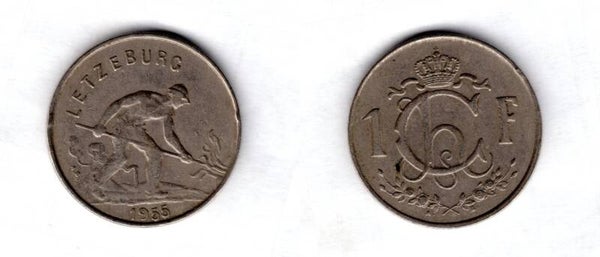 Luxembourg. One Franc 1955.   dy23229