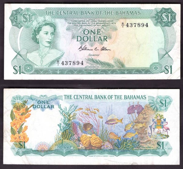 Bahamas. $1 1974 R/1 437894 Crisp F-VF.   dy23262