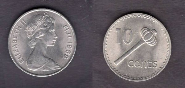 Fiji. 10 Cents 1969.  dy23325