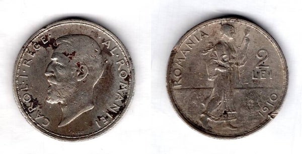 Romania. Two Lei 1910.   dy23336