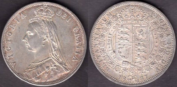 Victoria. Halfcrown 1887  EF+             dy23360