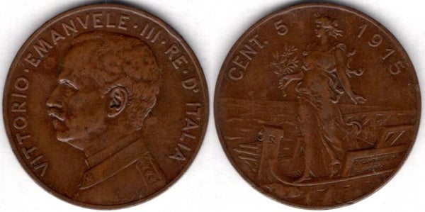 Italy. Five Centesimi 1915.   dy23378