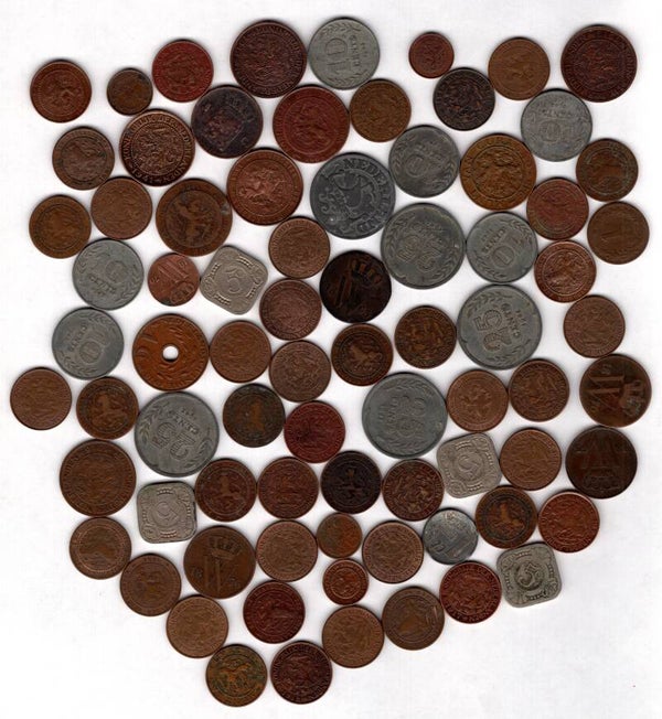 Netherlands & Colonial. 78 Coins. DY23407