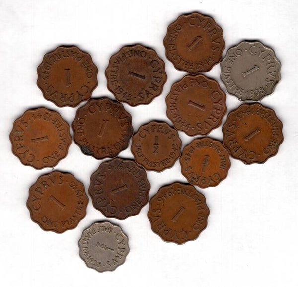 Cyprus. 14 coins.  dy23421