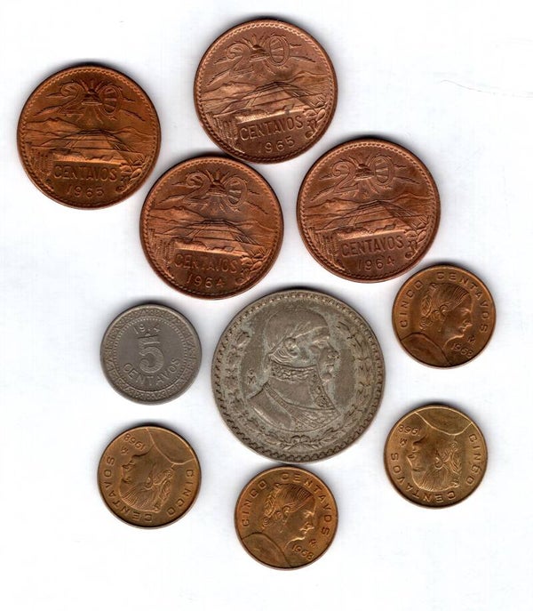 Mexico. Ten Coins.  dy23424