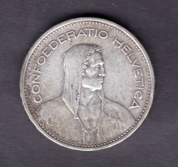 Switzerland. Five Francs 1933.   dy23427