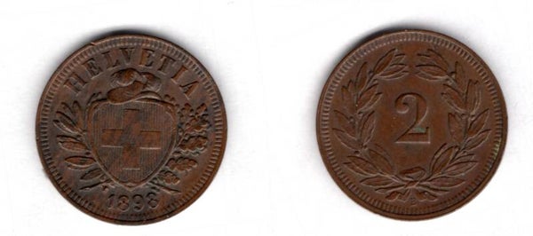 Switzerland. One Rappen 1898.  dy23428