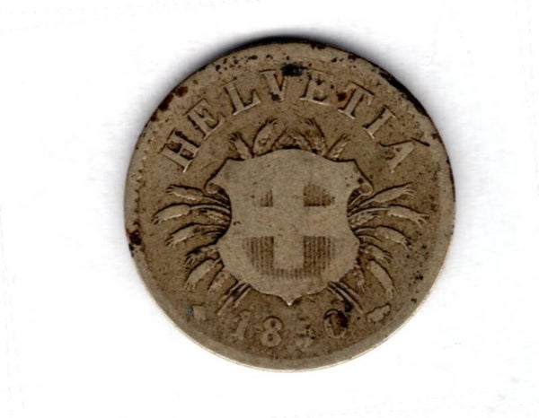 Switzerland. Five Rappen 1850.   dy23430