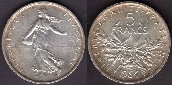 France. Five Francs 1964.   dy23453