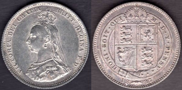 Victoria. Shilling 1887    dy23477