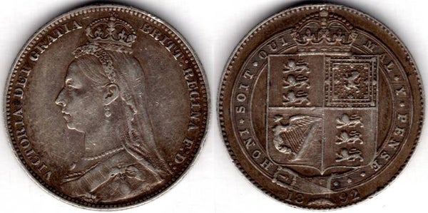 Victoria. Shilling 1892    dy23499