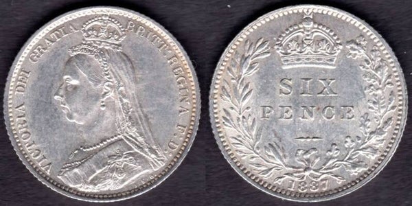Victoria.  Sixpence 1887     dy23501