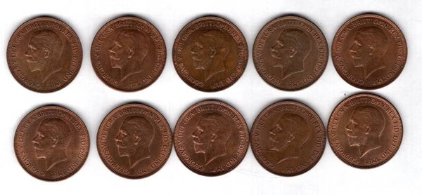 Great Britain. George V. 10 x 1935 1d. DY23515