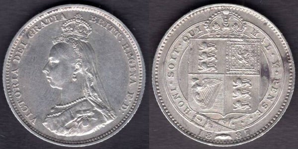 Victoria. Shilling 1887    dy23574