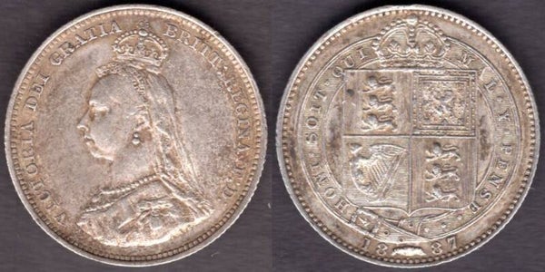 Victoria. Shilling 1887   dy23576