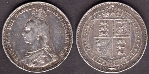 Victoria. Shilling 1887   dy23577