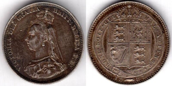 Victoria. Shilling 1887    dy23578