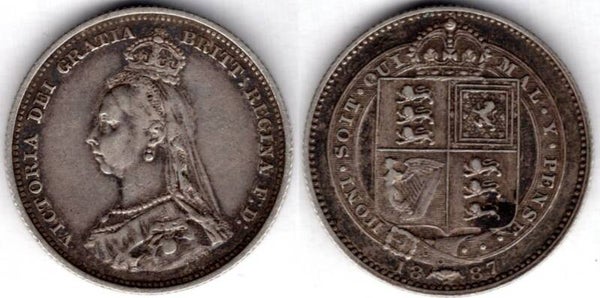 Victoria. Shilling 1887   dy23579