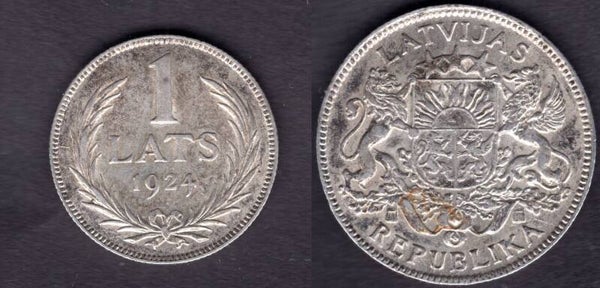 Latvia. One Lats 1924.   dy23610