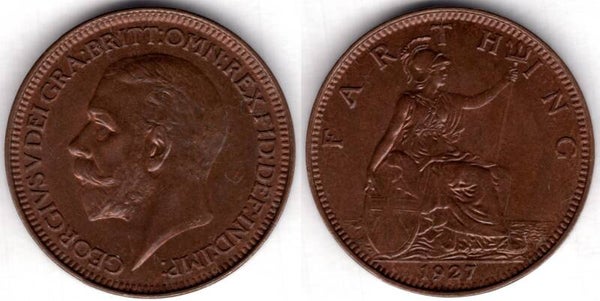George V. Farthing 1927     dy23640