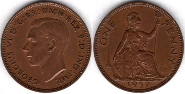 George VI. Penny 1937      dy23642
