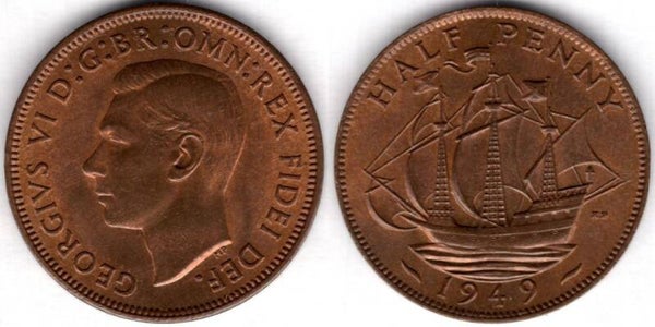 George VI. Halfpenny 1949      dy23644