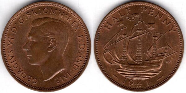 George VI. Halfpenny 1941      dy23646