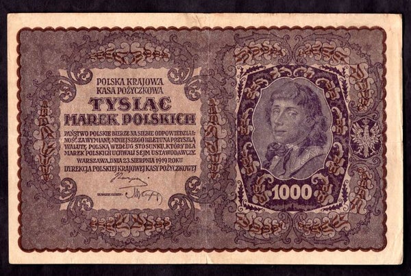 Poland. 1,000 Marek 501039  Crisp VF.  dy23713