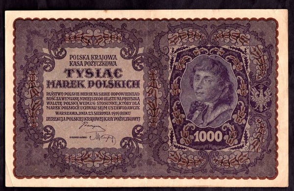 Poland. 1,000 Marek II Serja V 468,766  Crisp VF-EF.  dy23714