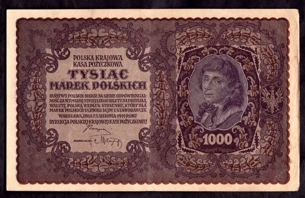 Poland. 1,000 Marek II Serja V 137,578  Crisp GVF.  dy23716