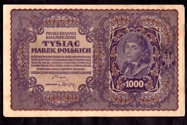Poland. 1,000 Marek 096,834  Crisp VF.  dy23719