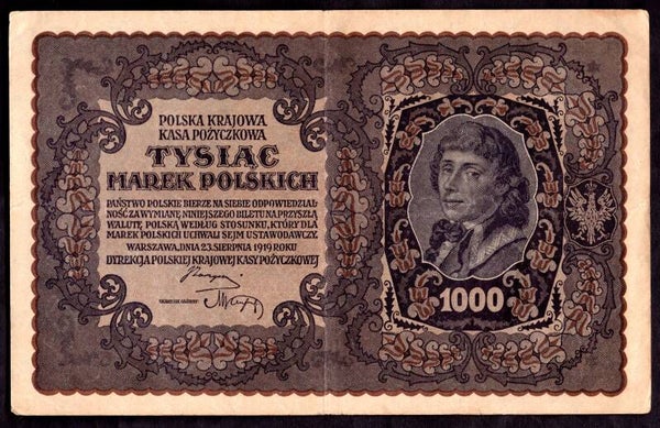 Poland. 1,000 Marek III Serja AD 469261  Crisp GVF.  dy23724