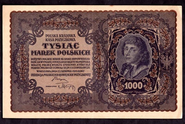 Poland. 1,000 Marek III Serja AG 417313  Crisp VF-EF.  dy23726