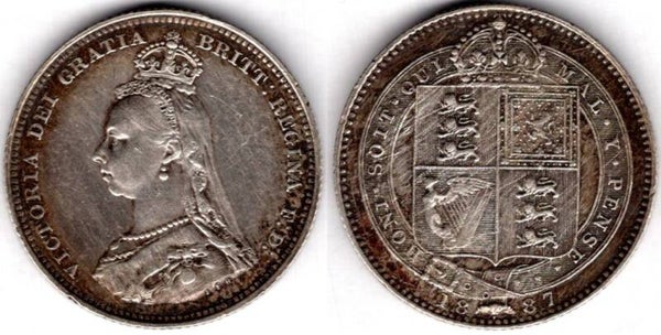 Victoria. Shilling 1887    dy23740