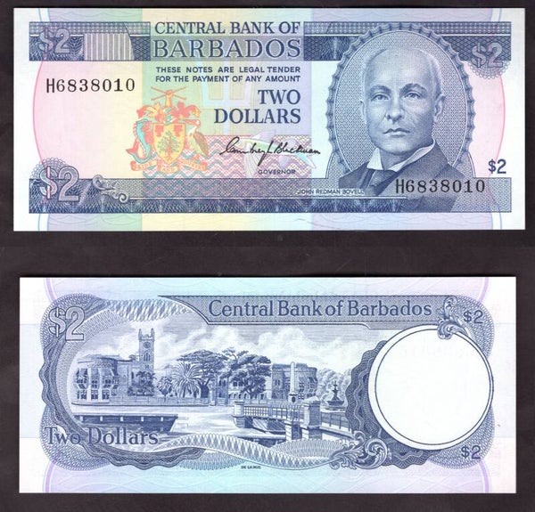 Barbados. $2 (1973) H6 838010 UNC.   dy23749