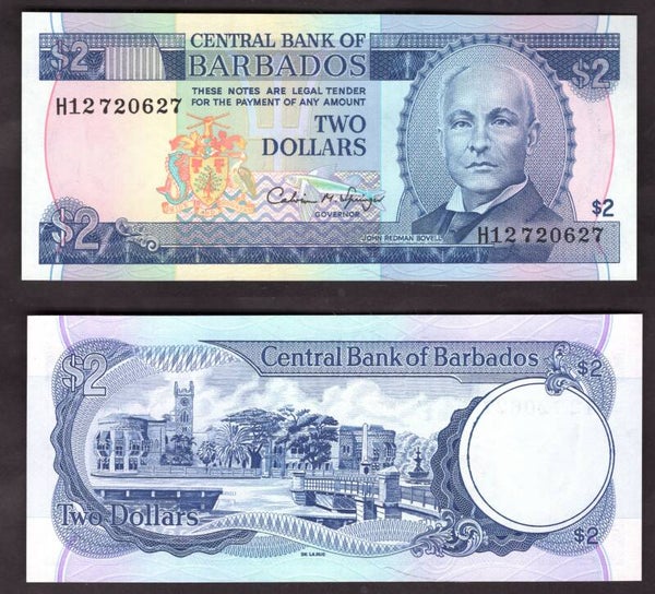 Barbados. $2 (1993) H12 720627 UNC. dy23750
