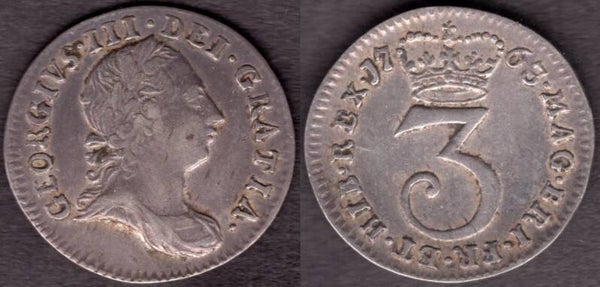George III. Threepence 1763              dy23763