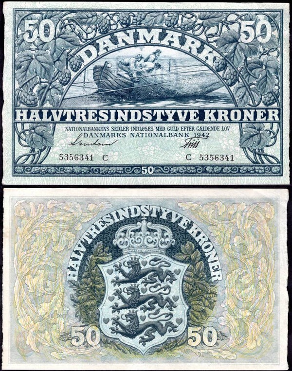 Denmark. 50 Kroner 1942. C 5356341 (WPM 32) GEF.    dy23767