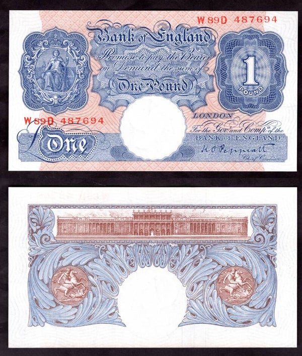 Peppiatt. Pound (1940) W89D 487694 AU+.   dy23787