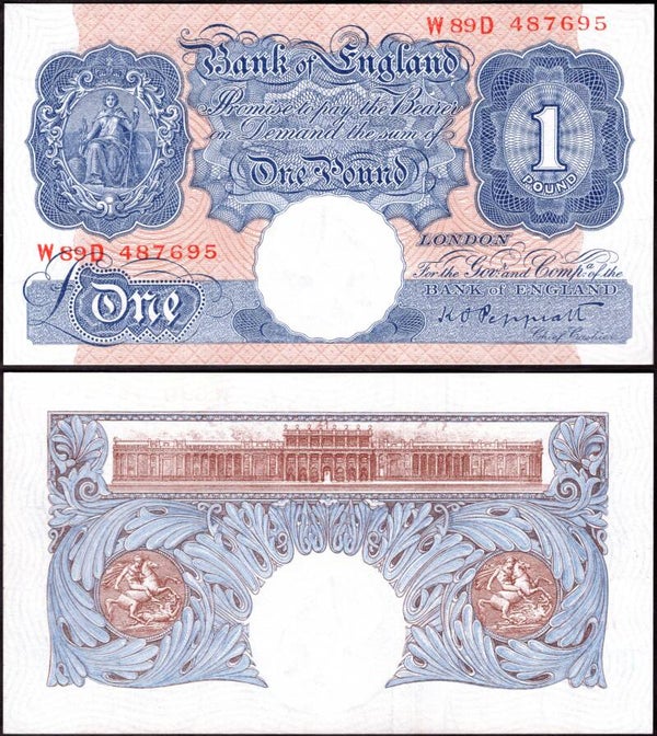 Peppiatt. £1 (1940) W89D 487695 AU+.   dy23788