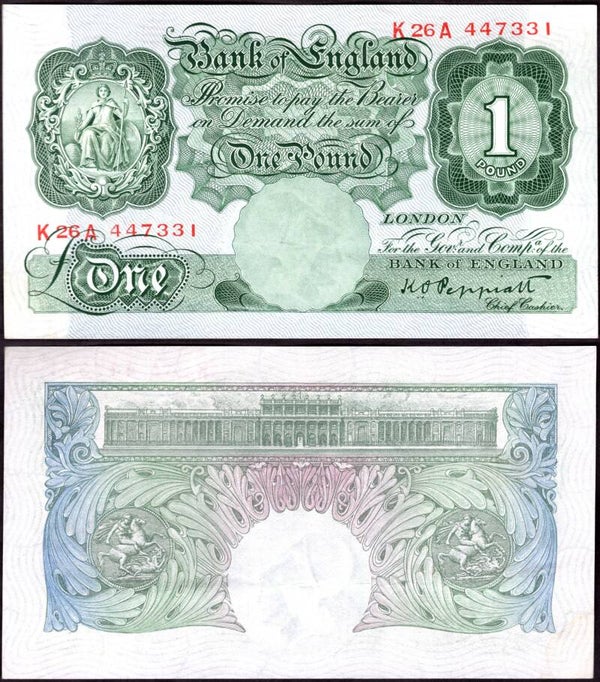Peppiatt. £1 (1934) K26A 447331 VF-EF.    dy23789