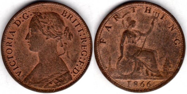 Victoria. Farthing 1866     dy23793