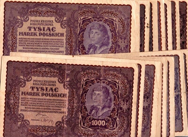 Poland. 1,000 Marek 1919. 16 banknotes.  dy23803