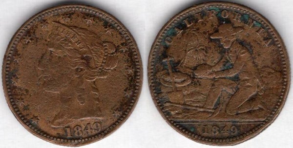 USA. California Gaming Token 1849.  dy23813