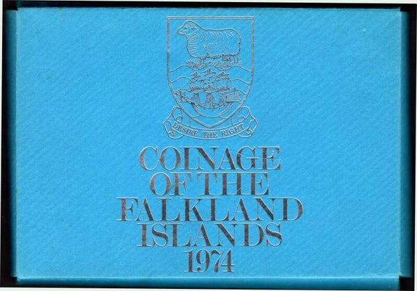 Falklands. Five Coin Proof Set 1974.   dy23825