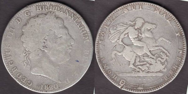 Great Britain. George III. Crown 1820.  dy23847