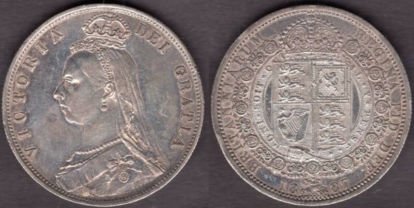 Great Britain. Victoria. Halfcrown 1887.  dy23849